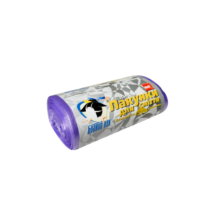 Пакети для сміття Бравий Кок 35л/50шт